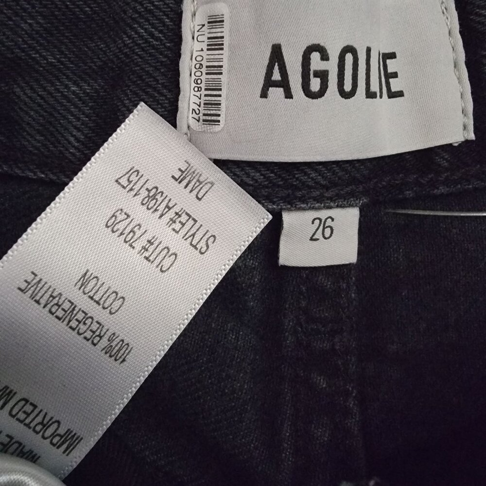 Agolde Wide Leg Flare Jeans - Washed Black - Picture 6 of 6